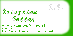 krisztian vollar business card