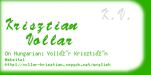 krisztian vollar business card